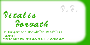 vitalis horvath business card